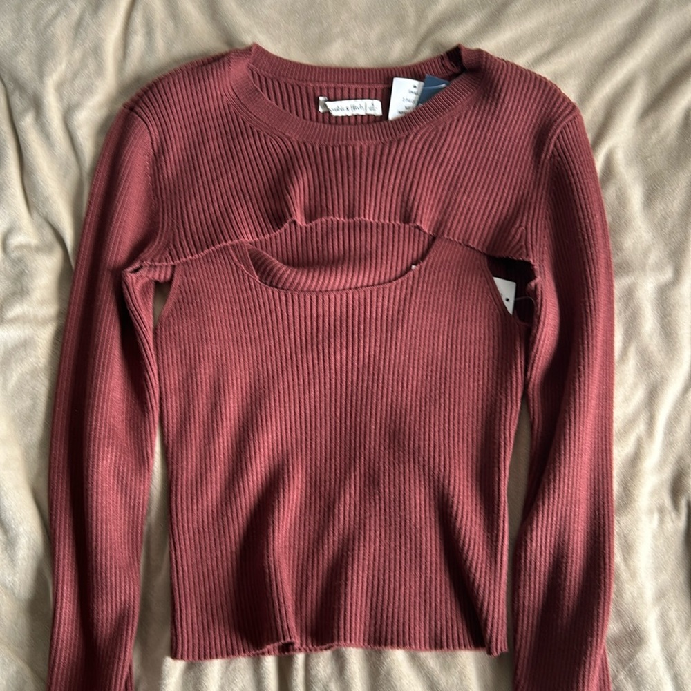 NWT Abercrombie & Fitch Shrug and Tank Ribbed Sweater Set Small